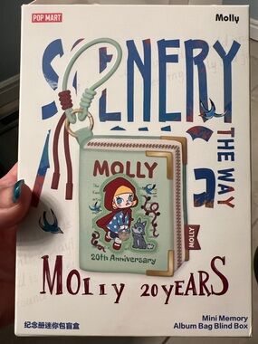 Pop Mart Molly Mini Memory Album Bag - red roofed cottage